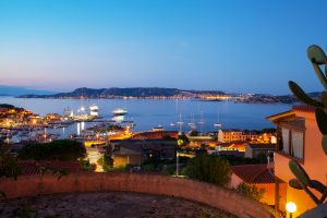 Evening in Palau port, Sardinia, Italy.